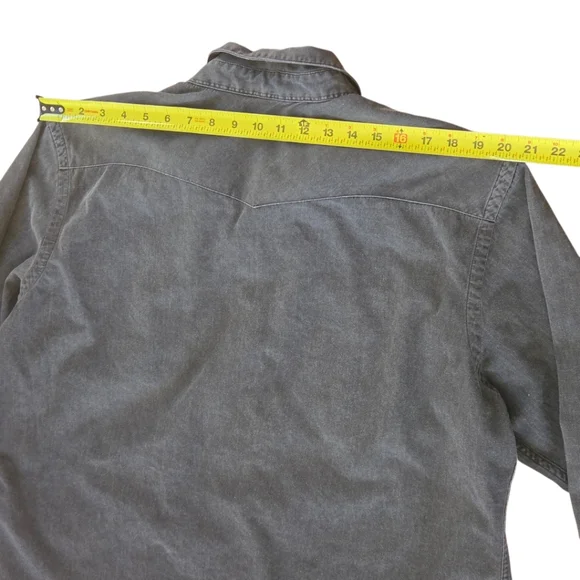 Polo Ralph Lauren Men's XXL Western Shirt Washed Black 100% Cotton Snap Front - Picture 13 of 16